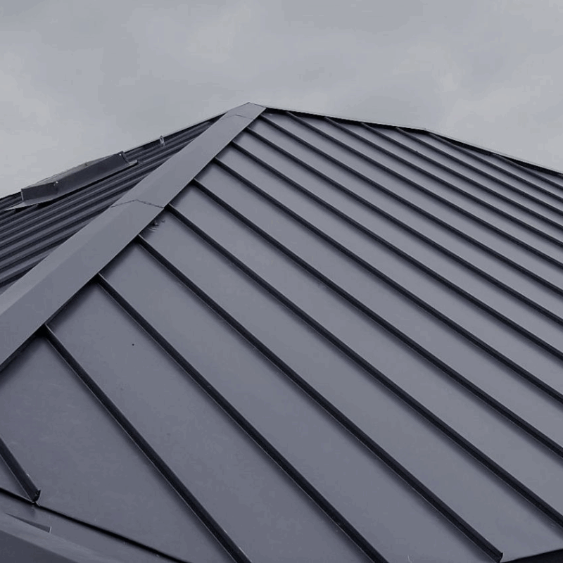 Contractor applying modern roof restoration coating